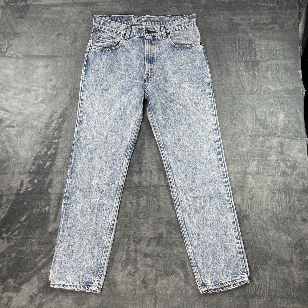 Vtg 80s Levis 506 0209 Mens 34x32 Fits 32x30 Distressed Acid Wash Jeans USA Made